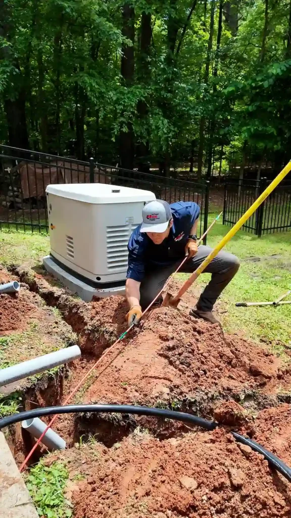 generator installation in progress